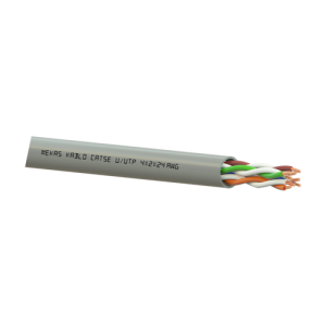Cablu U/UTP, cat 5e, 4x2x24 AWG, Cupru, 305m - Mekas Kablo