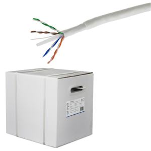 Cablu UTP DE EXTERIOR double jacket, cat 6, cupru, 305m, 4x2x23 AWG - eRaya