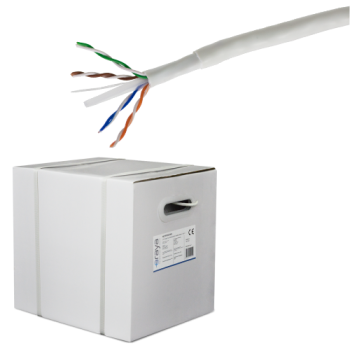 Cablu UTP DE EXTERIOR double jacket, cat 6, cupru, 305m, 4x2x23 AWG - eRaya