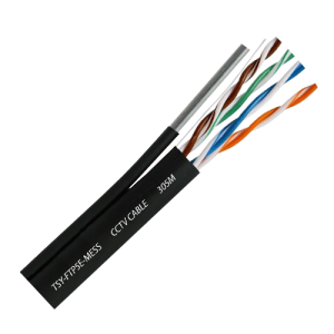 Cablu FTP autoportant, cat 5E, CUPRU 100%, 305m, negru