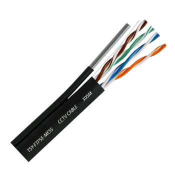 Cablu FTP autoportant, cat 5E, CUPRU 100%, 305m, negru