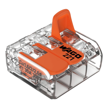 Conector derivatie 3 fire, max. 6 mm? (30 buc.) - WAGO Conector derivatie 3 fire, max. 6 mm? (30 buc.) - WAGO