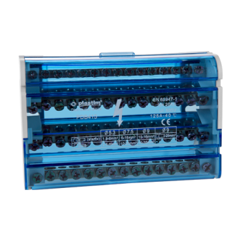 Bloc de distributie electrica, 4x15 poli, 125A - Plastim Bloc de distributie electrica, 4x15 poli, 125A - Plastim