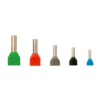 Terminale izolate cu capat dublu, sectiune transversala 2x1.0mmp, 500buc/set Terminale izolate cu capat dublu, sectiune transversala 2x1.0mmp, 500buc/set