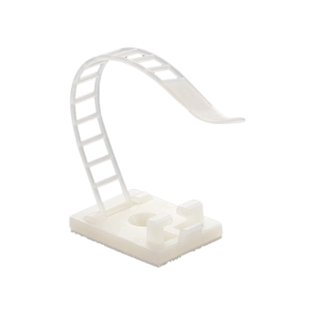 Suport plastic ajustabil pentru prindere cabluri, ALB, 25x18 mm, autoadeziv, 100 buc Suport plastic ajustabil pentru prindere cabluri, ALB, 25x18 mm, autoadeziv, 100 buc