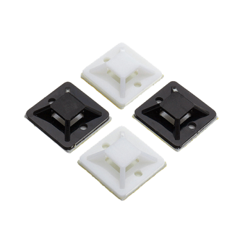 Suport plastic prindere coliere, NEGRU, 19x19 mm, autoadeziv, 100 buc