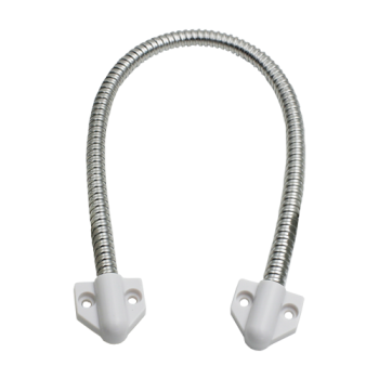 Set legatura flexibila din inox, capete din plastic vopsit alb,  400 x 6 mm