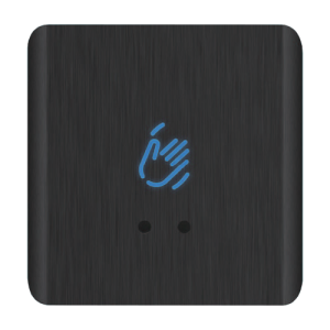 Buton de iesire Touchless ajustabil, aluminiu, negru, montaj aparent, IP66