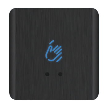 Buton de iesire Touchless ajustabil, aluminiu, negru, montaj aparent, IP66