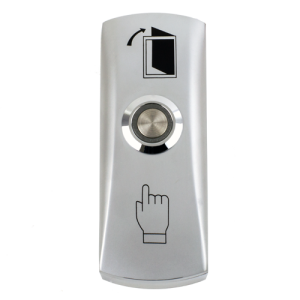 Buton iesire aplicabil din metal, cu LED