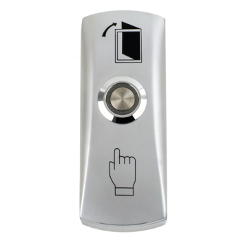 Buton iesire aplicabil din metal, cu LED