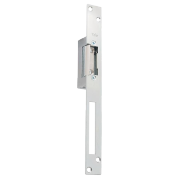 Yala electromagnetica fail locked, 12Vcc, consum redus, 230mA parghie deblocare, cu placa suport lunga - Yale by ASSA ABLOY Yala electromagnetica fail locked, 12Vcc, consum redus, 230mA parghie deblocare, cu placa suport lunga - Yale by ASSA ABLOY
