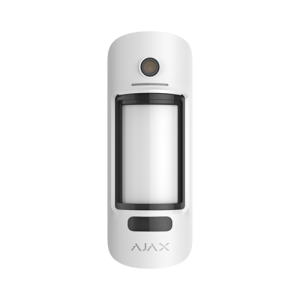 Detector de miscare PIR MotionCam Outdoor, anti-masking si imunitate animale, wireless, alb - AJAX