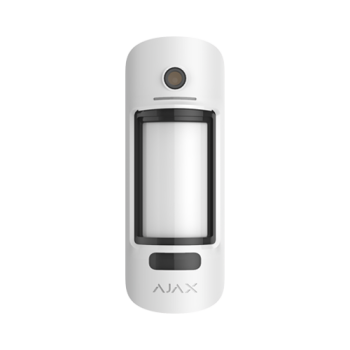Detector de miscare PIR MotionCam Outdoor, anti-masking si imunitate animale, wireless, alb - AJAX