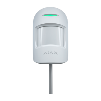 Detector de miscare PIR MotionProtect Fibra, cablat, alb - AJAX