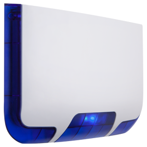 Sirena piezo de exterior cu flash albastru, 85/105 db, baterie interna 9V/1100mAh, protectie IK08/IP45