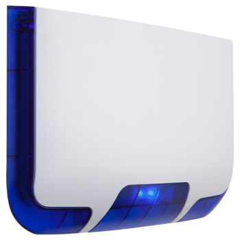 Sirena piezo de exterior cu flash albastru, 85/105 db, baterie interna 9V/1100mAh, protectie IK08/IP45