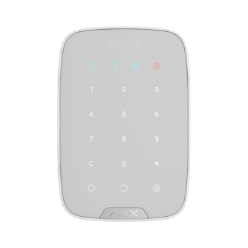 Tastatura cu cititor carduri, wireless, alb - AJAX