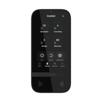 Tastatura KeyPad TouchScreen, negru- AJAX