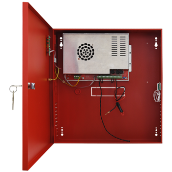 Sursa de alimentare EN 54-4, 27.6V/9.2A, cutie metalica cu loc acumulatori 2x17Ah/12V - PULSAR