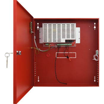Sursa de alimentare EN 54-4, 27.6V/4.2A, cutie metalica cu loc acumulatori 2x17Ah/12V - PULSAR Sursa de alimentare EN 54-4, 27.6V/4.2A, cutie metalica cu loc acumulatori 2x17Ah/12V - PULSAR