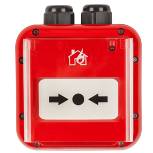 Buton de incendiu conventional de exterior, capac protectie, IP67, EN 54-11 - TELETEK