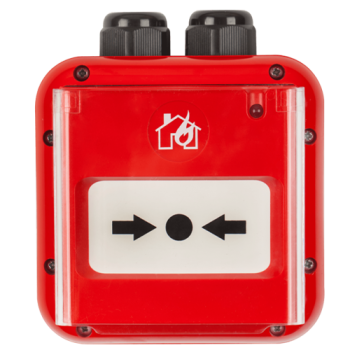 Buton de incendiu conventional de exterior, capac protectie, IP67, EN 54-11 - TELETEK