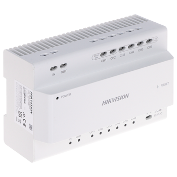 Distribuitor Video/Audio, 2 fire pentru 6 posturi interior/exterior - HIKVISION Distribuitor Video/Audio, 2 fire pentru 6 posturi interior/exterior - HIKVISION