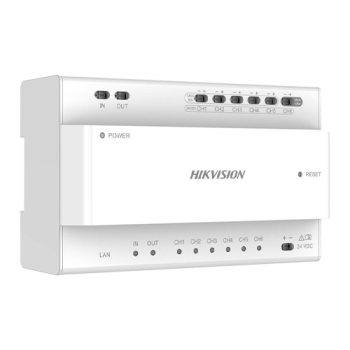 Distribuitor Video/Audio 2 fire pentru 6 posturi - HIKVISION Distribuitor Video/Audio 2 fire pentru 6 posturi - HIKVISION