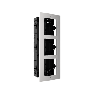 Rama montaj ingropat din otel inoxidabil, 3 module, pentru Interfon modular - HIKVISION