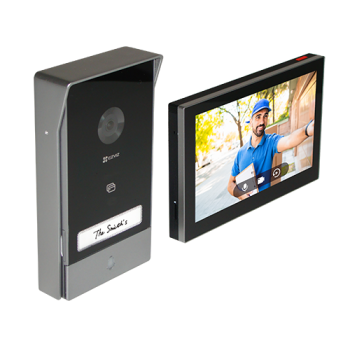 Kit interfon video inteligent EZVIZ, rezolutie 2k, monitor TFT 7 inch, instalare pe 2 fire, RFID, comenzi poarta/usa, SDcard, Wi-Fi, IR Kit interfon video inteligent EZVIZ, rezolutie 2k, monitor TFT 7 inch, instalare pe 2 fire, RFID, comenzi poarta/usa, SDcard, Wi-Fi, IR