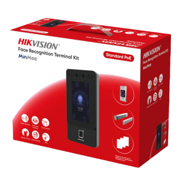 Kit terminal control acces TCP/IP cu Recunoastere faciala, Amprenta, Card Mifare, 2MP, WiFi, PoE - HIKVISION Kit terminal control acces TCP/IP cu Recunoastere faciala, Amprenta, Card Mifare, 2MP, WiFi, PoE - HIKVISION