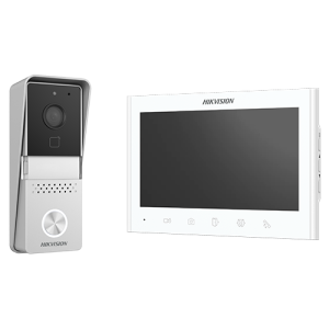 Kit videointerfon analogic 7inch, camera, conectare 2 fire - HIKVISION
