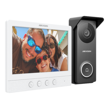 Kit videointerfon analogic, ecran 7``, conectare 4 fire pentru 1 familie, IR, IK08 - HIKVISION Kit videointerfon analogic, ecran 7``, conectare 4 fire pentru 1 familie, IR, IK08 - HIKVISION