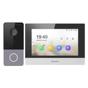 KIT videointerfon TCP/IP pentru 1 familie, monitor TFT LCD 7 inch - HIKVISION KIT videointerfon TCP/IP pentru 1 familie, monitor TFT LCD 7 inch - HIKVISION