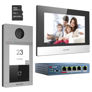 KIT videointerfon pentru o familie, Wi-Fi 2.4Ghz, monitor 7 inch - HIKVISION