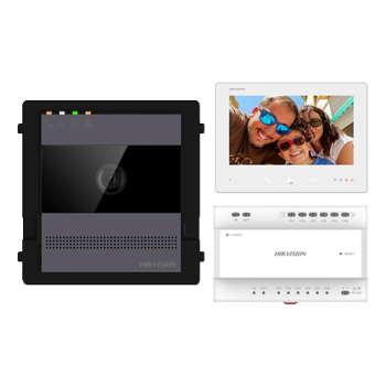 KIT videointerfon 2 fire pentru 1 familie, monitor 7 inch, Alarma, IK08, Card 32GB, Al - HIKVISION KIT videointerfon 2 fire pentru 1 familie, monitor 7 inch, Alarma, IK08, Card 32GB, Al - HIKVISION