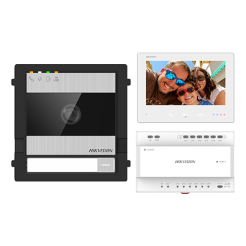 KIT videointerfon 2 fire pentru 1 familie, monitor 7 inch, Alarma, IK08, Card 32GB - HIKVISION KIT videointerfon 2 fire pentru 1 familie, monitor 7 inch, Alarma, IK08, Card 32GB - HIKVISION