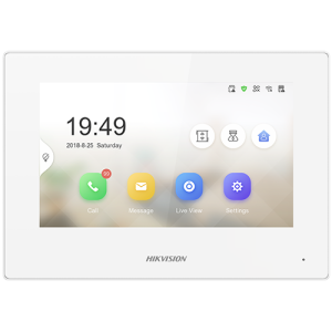 Monitor videointerfon TCP/IP, TFT LCD 7 inch touch screen, PoE - HIKVISION