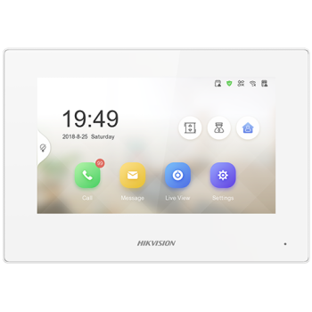 Monitor videointerfon TCP/IP, TFT LCD 7 inch touch screen, PoE - HIKVISION Monitor videointerfon TCP/IP, TFT LCD 7 inch touch screen, PoE - HIKVISION