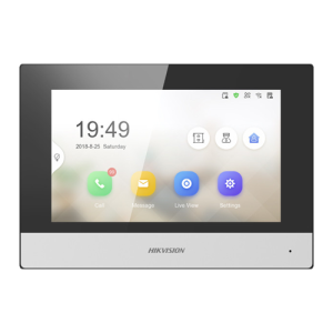 Monitor videointerfon Touch Screen TFT LCD 7 inch, conectare 2 fire, Wifi - HIKVISION