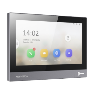 Monitor videointerfon TCP/IP, IPS LCD 7 inch touch screen, WiFi, PoE, Alarma IN - HIKVISION