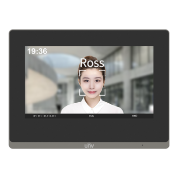 Monitor videointerfon TCP/IP, LCD TFT Touch Screeen 7 inch, PoE, WiFi - UNV