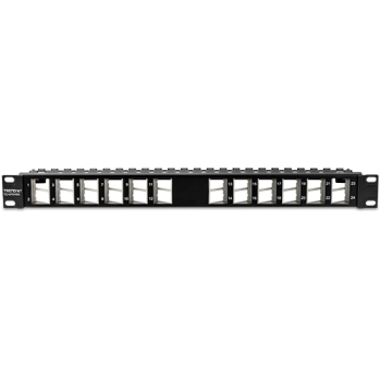 Patch Panel ecranat 24 porturi blank keystone inclinate 1U - TRENDnet