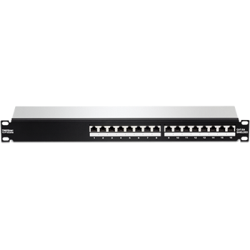 Patch Panel 16 porturi RJ45 UTP, Cat6a, Ecranat, 1U - TRENDnet Patch Panel 16 porturi RJ45 UTP, Cat6a, Ecranat, 1U - TRENDnet