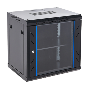 Rack perete 12U 19`` 600x450, capacitate incarcare 60 Kg, negru - ASYTECH Networking