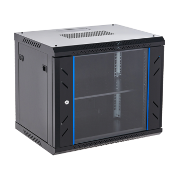 Rack perete 9U 19`` 600x450, capacitate incarcare 60 Kg, negru - ASYTECH Networking