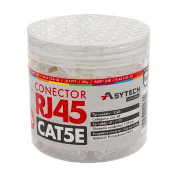 Mufa RJ-45 UTP Cat.5e, 50? (100 buc) Mufa RJ-45 UTP Cat.5e, 50? (100 buc)