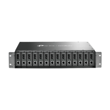 Sasiu rackabil 19 inch pentru 14 media convertoare, 2U - TP-Link Omada Sasiu rackabil 19 inch pentru 14 media convertoare, 2U - TP-Link Omada