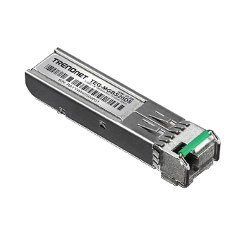 Modul SFP Dual Wavelength Single-Mode Simplex LC, 1.25G, RX:1310nm/TX:1550nm, 20Km - TRENDnet Modul SFP Dual Wavelength Single-Mode Simplex LC, 1.25G, RX:1310nm/TX:1550nm, 20Km - TRENDnet